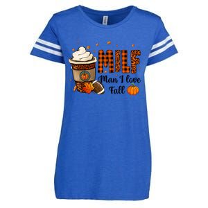 Milf I Love Fall Football Lover Pumpkin Spice Great Gift Enza Ladies Jersey Football T-Shirt