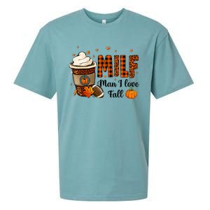 Milf I Love Fall Football Lover Pumpkin Spice Great Gift Sueded Cloud Jersey T-Shirt