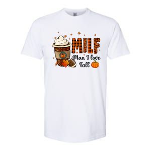 Milf I Love Fall Football Lover Pumpkin Spice Great Gift Softstyle CVC T-Shirt