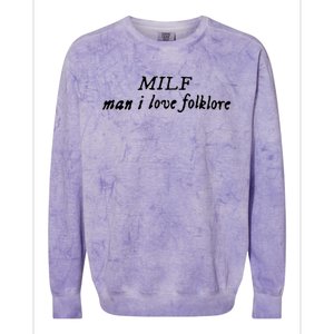 Man I Love Folklore MILF Colorblast Crewneck Sweatshirt