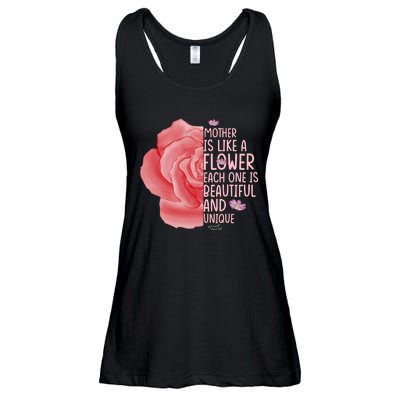 Mother Is Like A Flower Each One Is Beautiful And Unique Ladies Essential Flowy Tank