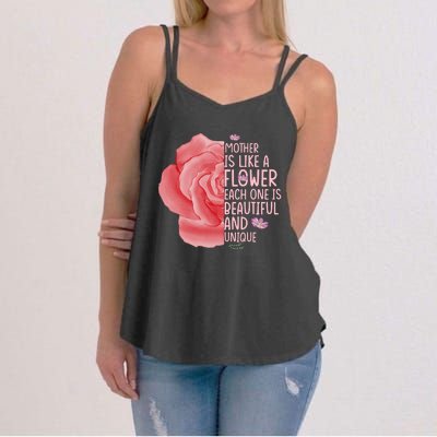 Mother Is Like A Flower Each One Is Beautiful And Unique Women's Strappy Tank