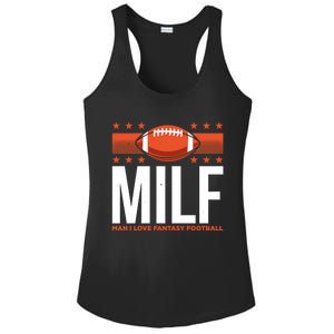 Milf I Love Fantasy Football Fans Players Gift Ladies PosiCharge Competitor Racerback Tank