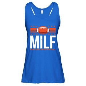 Milf I Love Fantasy Football Fans Players Gift Ladies Essential Flowy Tank