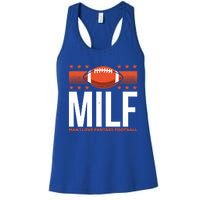 Milf I Love Fantasy Football Fans Players Gift Women's Racerback Tank