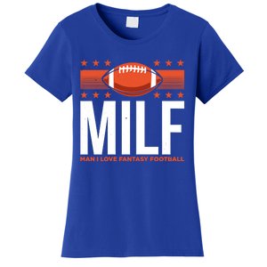 Milf I Love Fantasy Football Fans Players Gift Women's T-Shirt