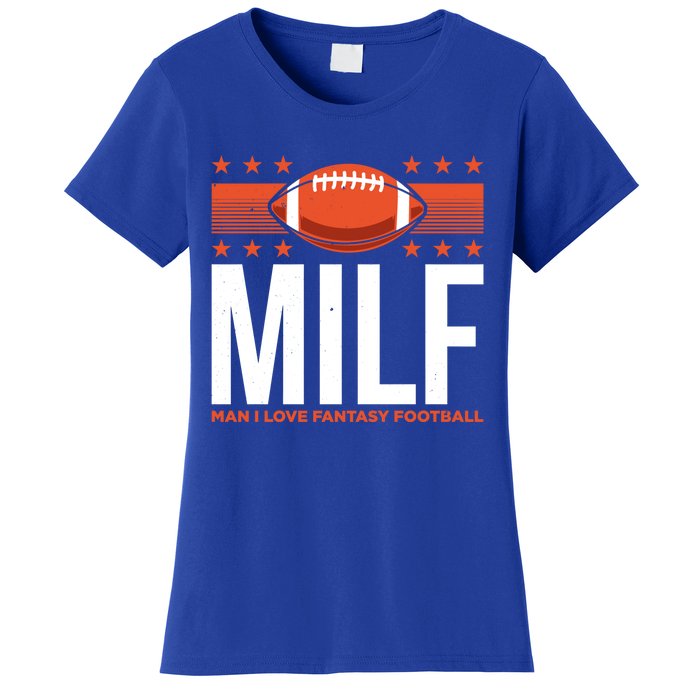 Milf I Love Fantasy Football Fans Players Gift Women's T-Shirt