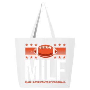 Milf I Love Fantasy Football Fans Players Gift 25L Jumbo Tote