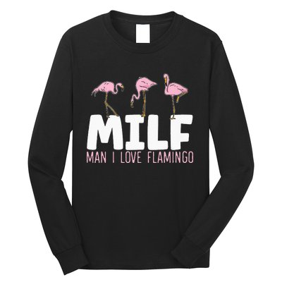 Man I Love Flamingos Bird Lover Summer Flamingo Long Sleeve Shirt