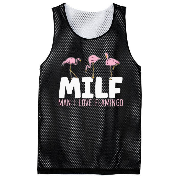 Man I Love Flamingos Bird Lover Summer Flamingo Mesh Reversible Basketball Jersey Tank