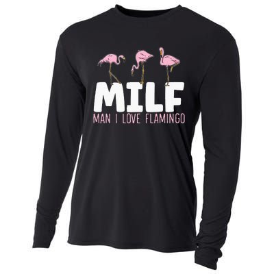 Man I Love Flamingos Bird Lover Summer Flamingo Cooling Performance Long Sleeve Crew