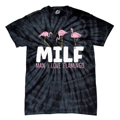 Man I Love Flamingos Bird Lover Summer Flamingo Tie-Dye T-Shirt