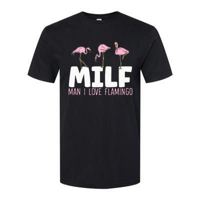 Man I Love Flamingos Bird Lover Summer Flamingo Softstyle CVC T-Shirt