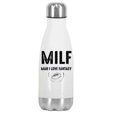 Milf I Love Fantasy Football Funny Gift Stainless Steel Insulated Water Bottle