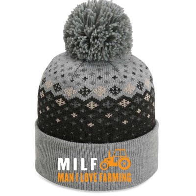 Milf I Love Farming Kansas State Football Fan Gift The Baniff Cuffed Pom Beanie