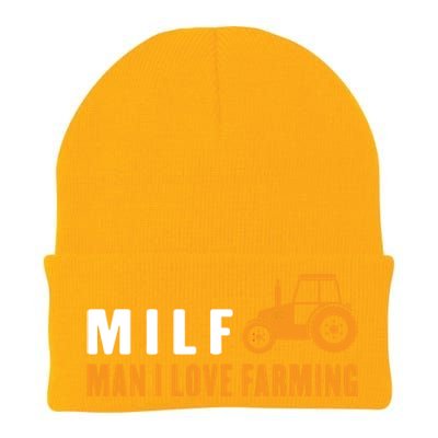 Milf I Love Farming Kansas State Football Fan Gift Knit Cap Winter Beanie