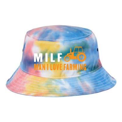 Milf I Love Farming Kansas State Football Fan Gift Tie Dye Newport Bucket Hat