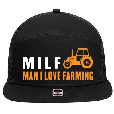 Milf I Love Farming Kansas State Football Fan Gift 7 Panel Mesh Trucker Snapback Hat