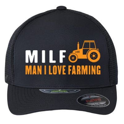 Milf I Love Farming Kansas State Football Fan Gift Flexfit Unipanel Trucker Cap