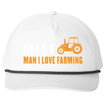 Milf I Love Farming Kansas State Football Fan Gift Snapback Five-Panel Rope Hat