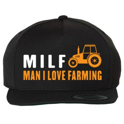 Milf I Love Farming Kansas State Football Fan Gift Wool Snapback Cap