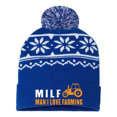 Milf I Love Farming Kansas State Football Fan Gift USA-Made Snowflake Beanie