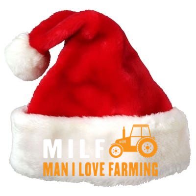 Milf I Love Farming Kansas State Football Fan Gift Premium Christmas Santa Hat