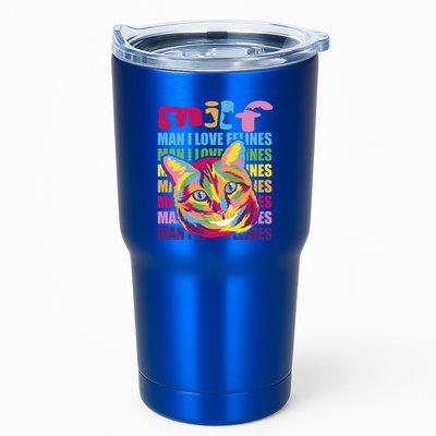 Milf I Love Felines Funny Cat Vintage Retro Cat Lover Gift Tumbler