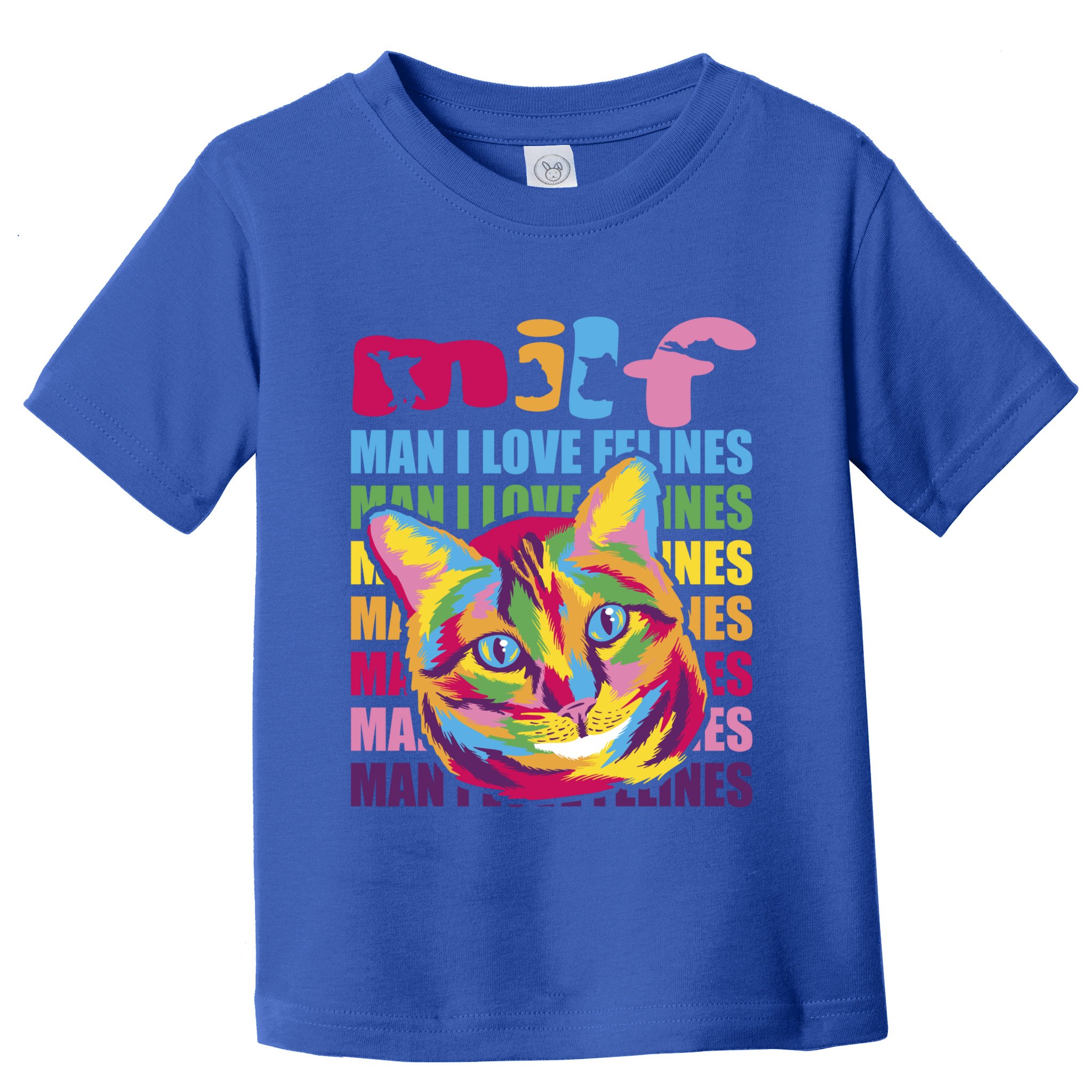 Milf I Love Felines Funny Cat Vintage Retro Cat Lover Gift Toddler T-Shirt