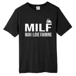 Milf I Love Farming Kansas State Purple Football Fan Gift Tall Fusion ChromaSoft Performance T-Shirt