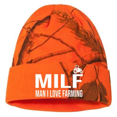 Milf I Love Farming Kansas State Purple Football Fan Gift Kati Licensed 12" Camo Beanie