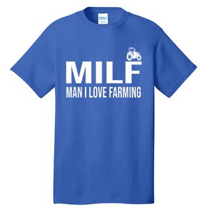 Milf I Love Farming Kansas State Purple Football Fan Gift Tall T-Shirt