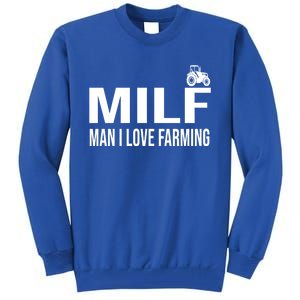 Milf I Love Farming Kansas State Purple Football Fan Gift Tall Sweatshirt