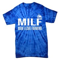 Milf I Love Farming Kansas State Purple Football Fan Gift Tie-Dye T-Shirt