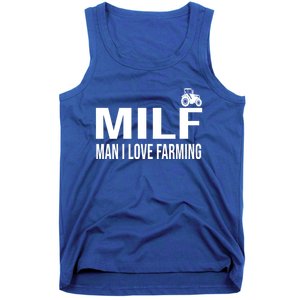 Milf I Love Farming Kansas State Purple Football Fan Gift Tank Top