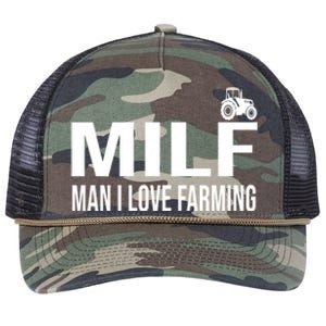 Milf I Love Farming Kansas State Purple Football Fan Gift Retro Rope Trucker Hat Cap