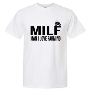 Milf I Love Farming Kansas State Purple Football Fan Gift Garment-Dyed Heavyweight T-Shirt