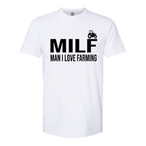 Milf I Love Farming Kansas State Purple Football Fan Gift Softstyle CVC T-Shirt