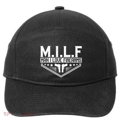 Man I Love Firearms Milf Gun 21330 7-Panel Snapback Hat