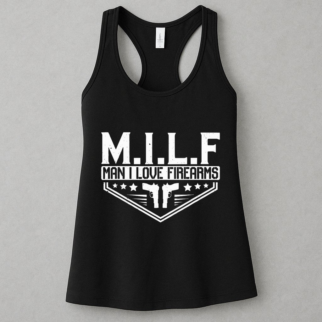 Man I Love Firearms Milf Gun 21330 Womens Tank Top