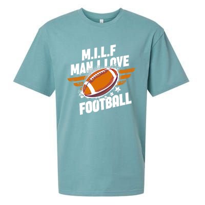 Milf I Love Football American Sport Season Cute Gift Sueded Cloud Jersey T-Shirt