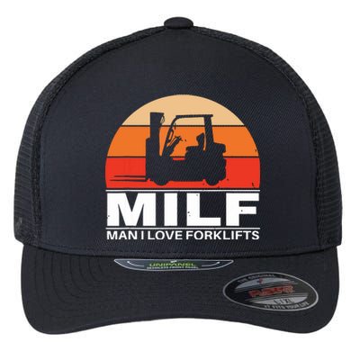 Man I Love Forklifts Flexfit Unipanel Trucker Cap