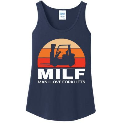 Man I Love Forklifts Ladies Essential Tank