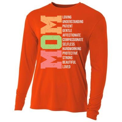 Meaning I Love Mom Mothers Day Cooling Performance Long Sleeve Crew