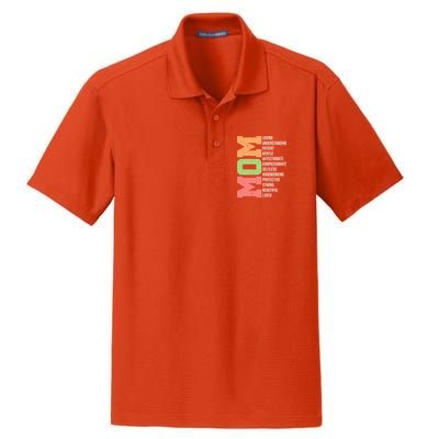 Meaning I Love Mom Mothers Day Dry Zone Grid Polo