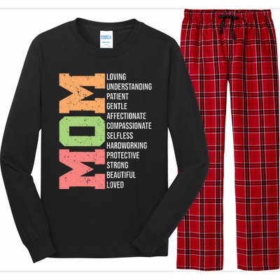 Meaning I Love Mom Mothers Day Long Sleeve Pajama Set