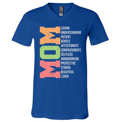 Meaning I Love Mom Mothers Day V-Neck T-Shirt