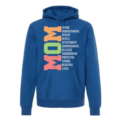 Meaning I Love Mom Mothers Day Premium Hoodie