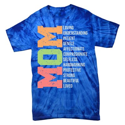 Meaning I Love Mom Mothers Day Tie-Dye T-Shirt