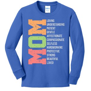 Meaning I Love Mom Mothers Day Kids Long Sleeve Shirt